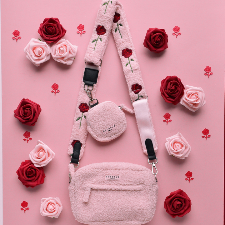 Dog Walking Bag Bundle - Embroidered Roses Teddy