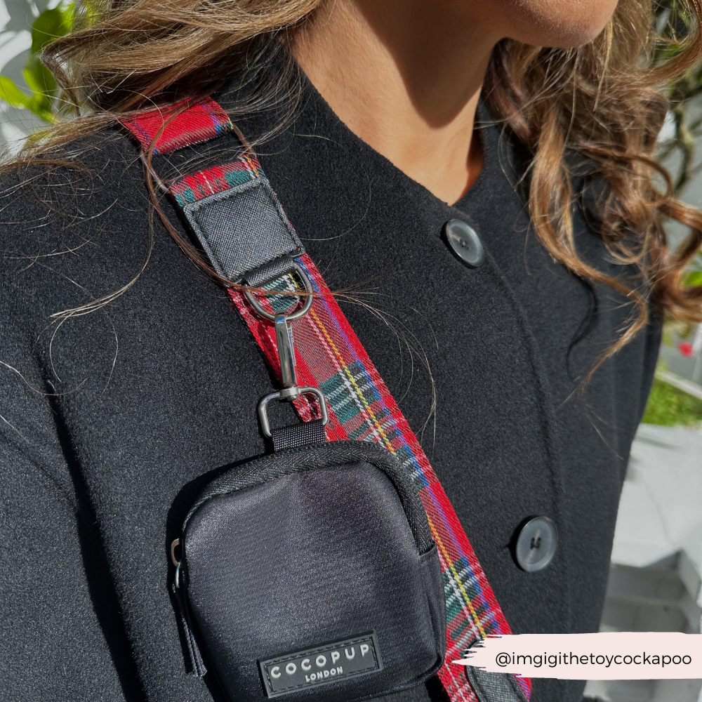 Dog Walking Black Bag Bundle - Tartan