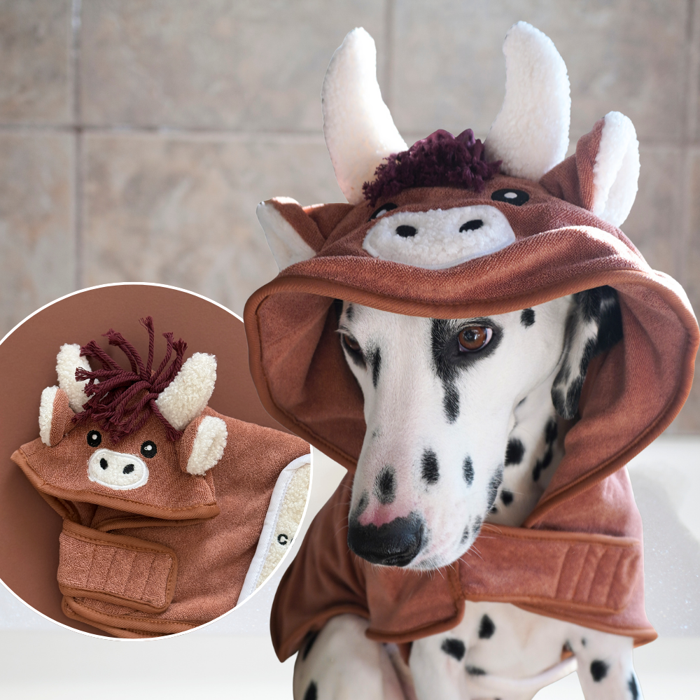 Highland Cow Drying Robe | Cocopup London