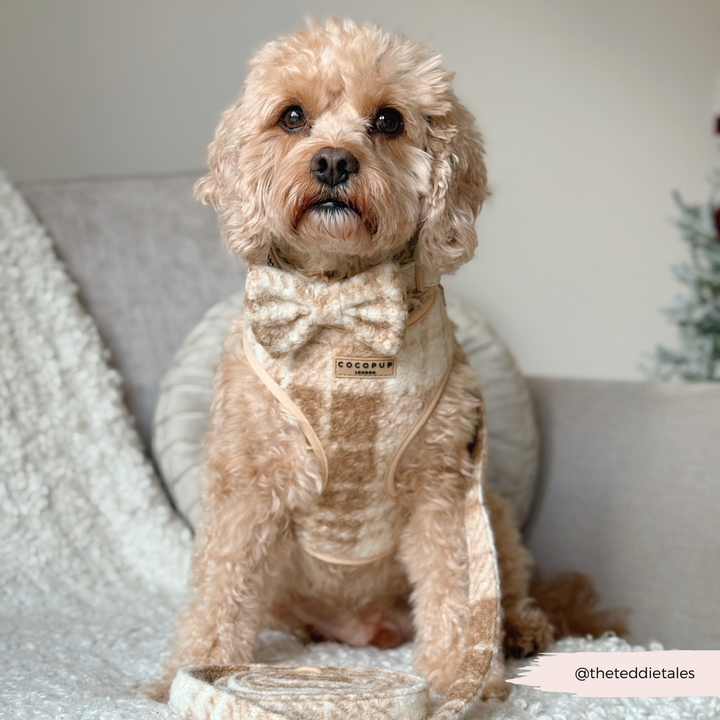 Highland Fleece Adjustable Neck HARNESS - Oatmeal