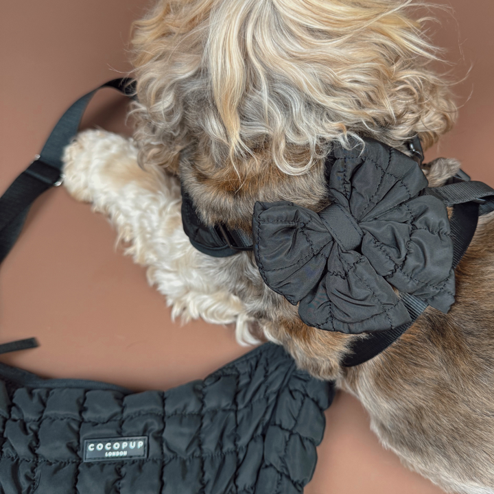 Onyx Quilted Sailor Bow Tie