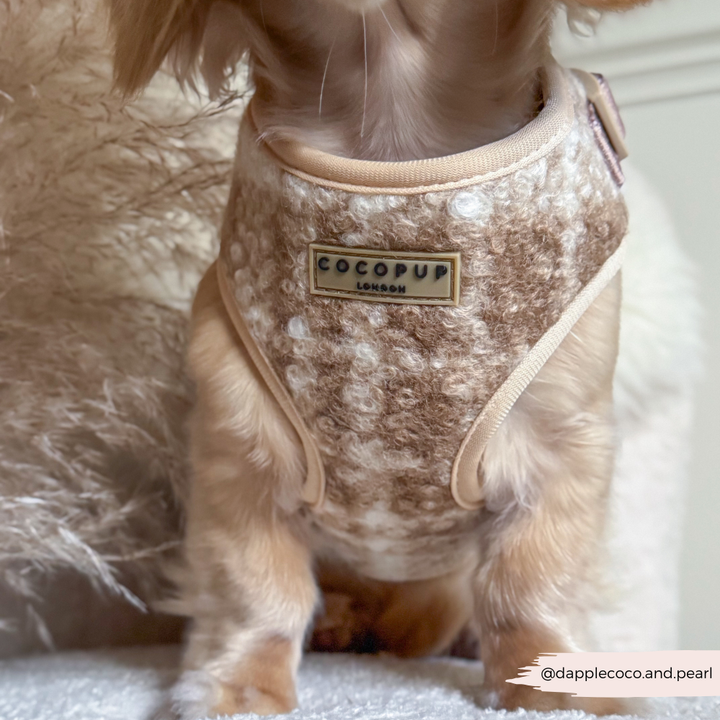 Highland Fleece Adjustable Neck HARNESS - Oatmeal