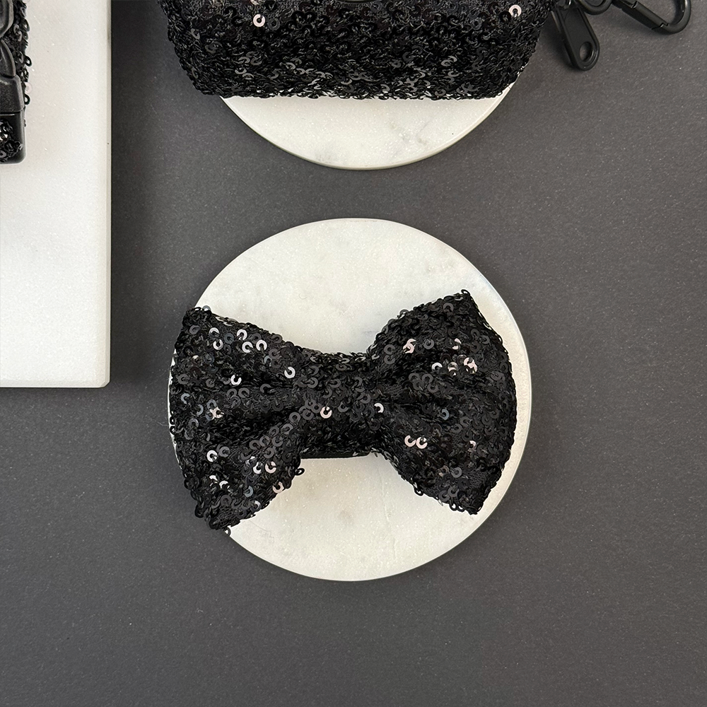 Limited Edition Sparkle Season Black Bow Tie