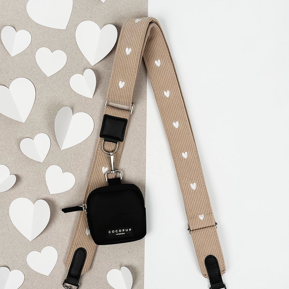 Dog Walking Black Bag Bundle - Chai Hearts