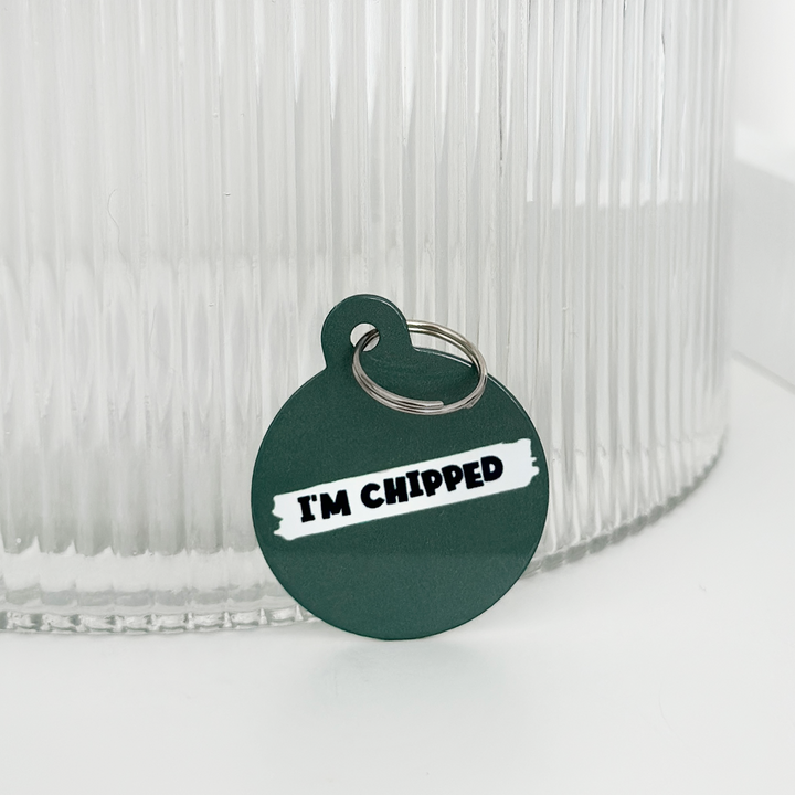 Personalised Text ID Tag - Khaki