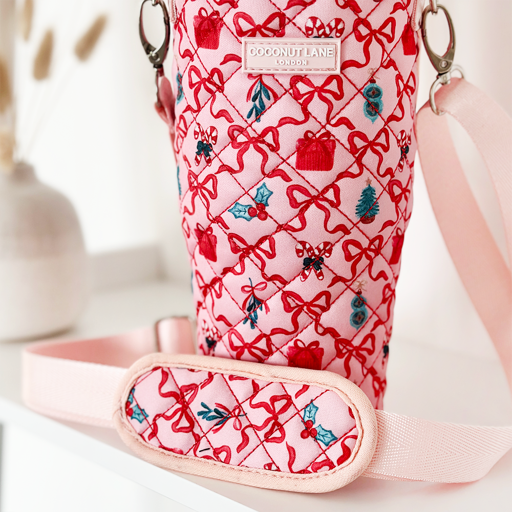 Quilted Pupmas Kisses Tumbler Carry Case by Coconut Lane