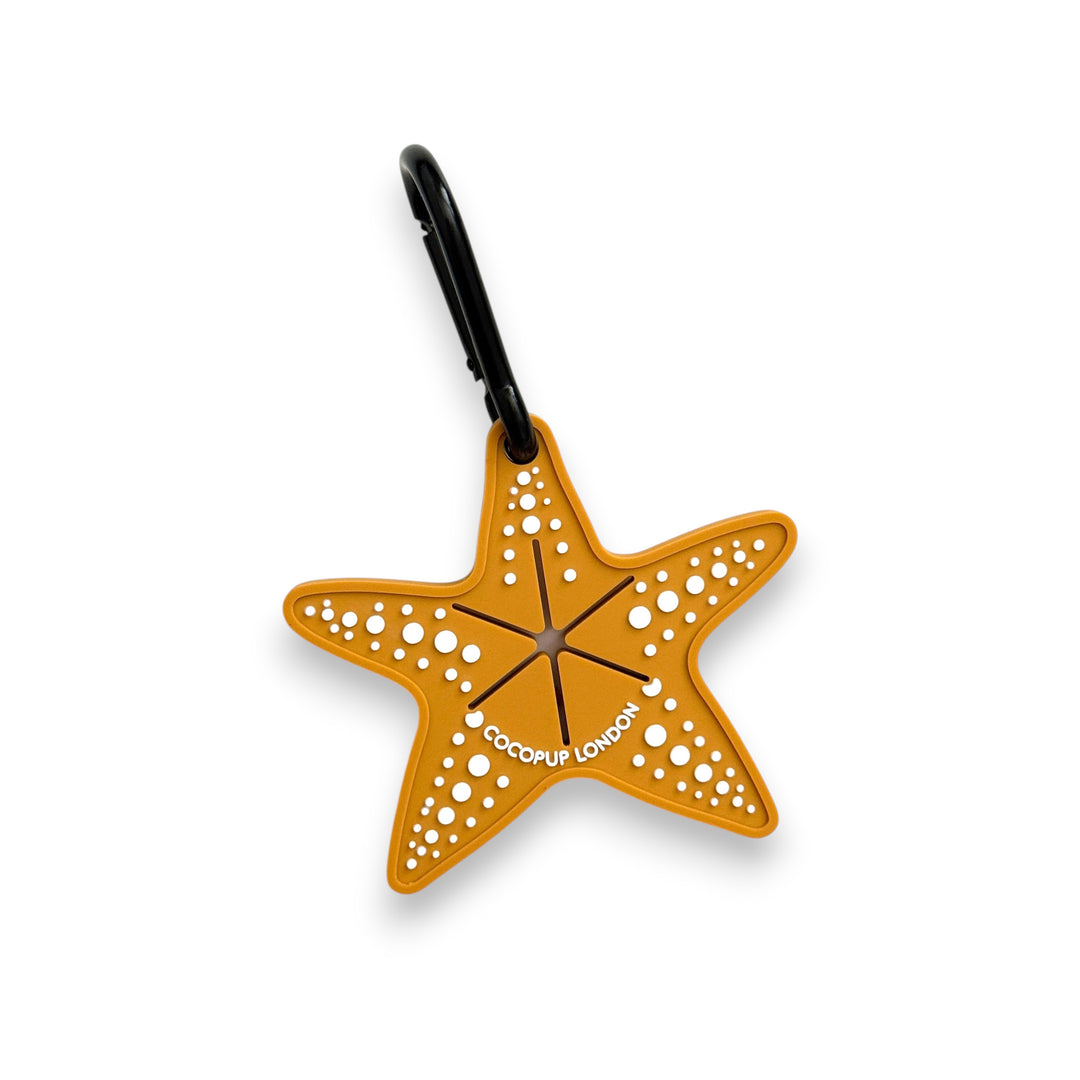 Starfish Poop Pocket with a hole in the centre designed to hold dog poo bags once used.