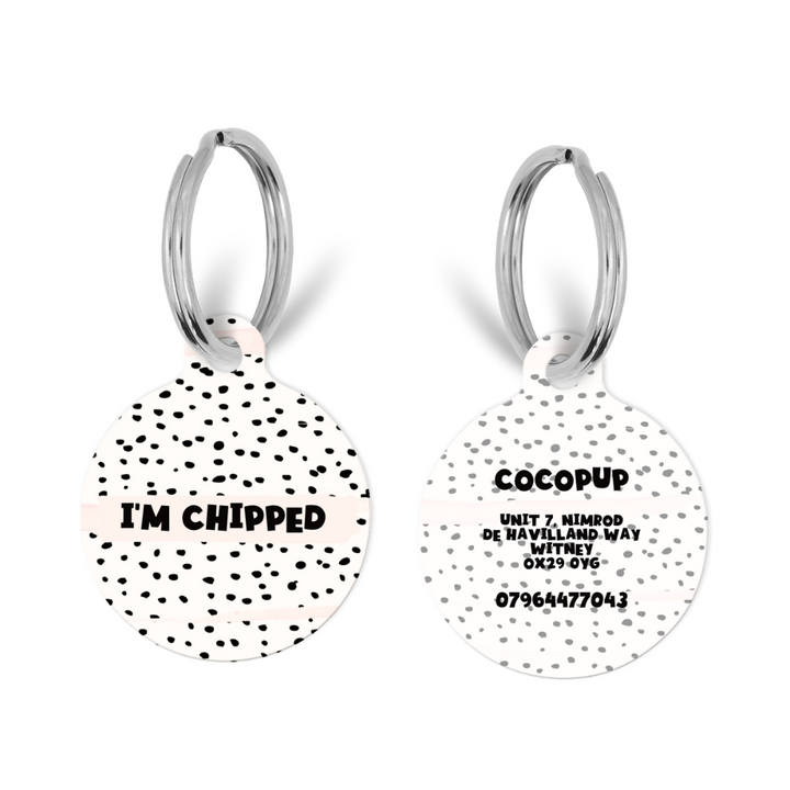 Personalised Text ID Tag - Dalmatian