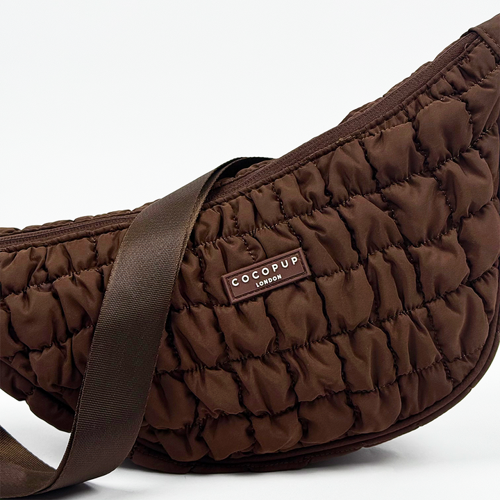 Crossbody Crescent Dog Walking Bag - Espresso