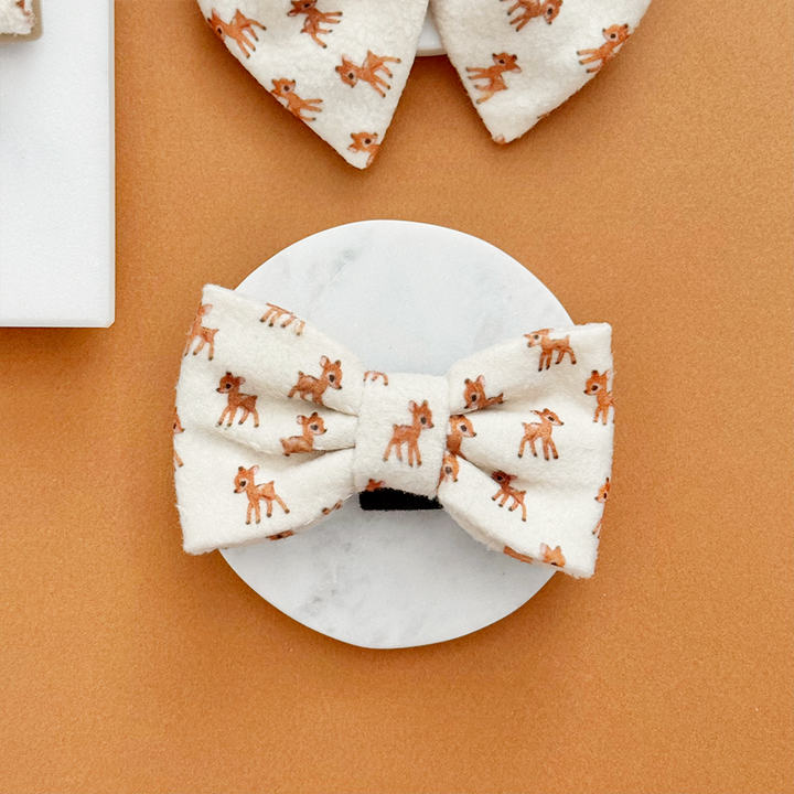 Fleecy Fawn Bow Tie