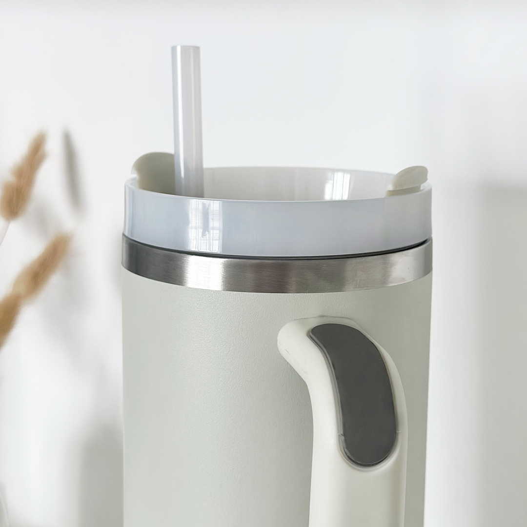 Greige Stainless Steel Tumbler - By Coconut Lane