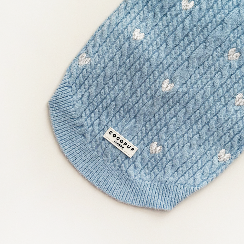 Jumper - Cable Knit Blue Heartstrings