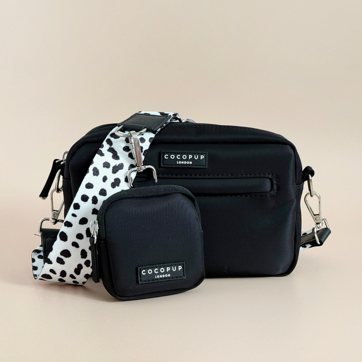 Dog Walking Black Bag Bundle - Monochrome Spots