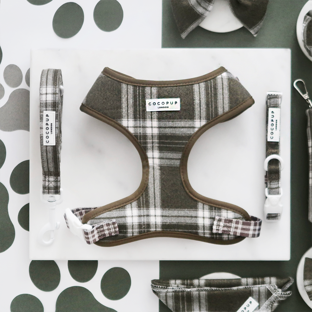 Olive Check Adjustable Neck HARNESS