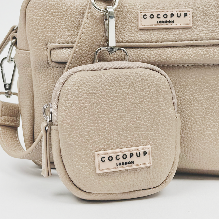 PU Leather Dog Walking Bag Bundle - Caramel