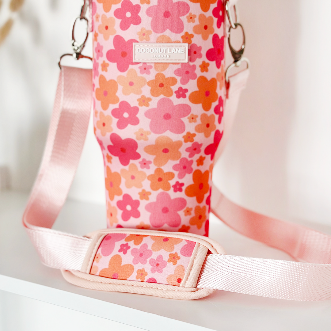 Pink & Orange Bloom Tumbler Carry Case by Coconut Lane
