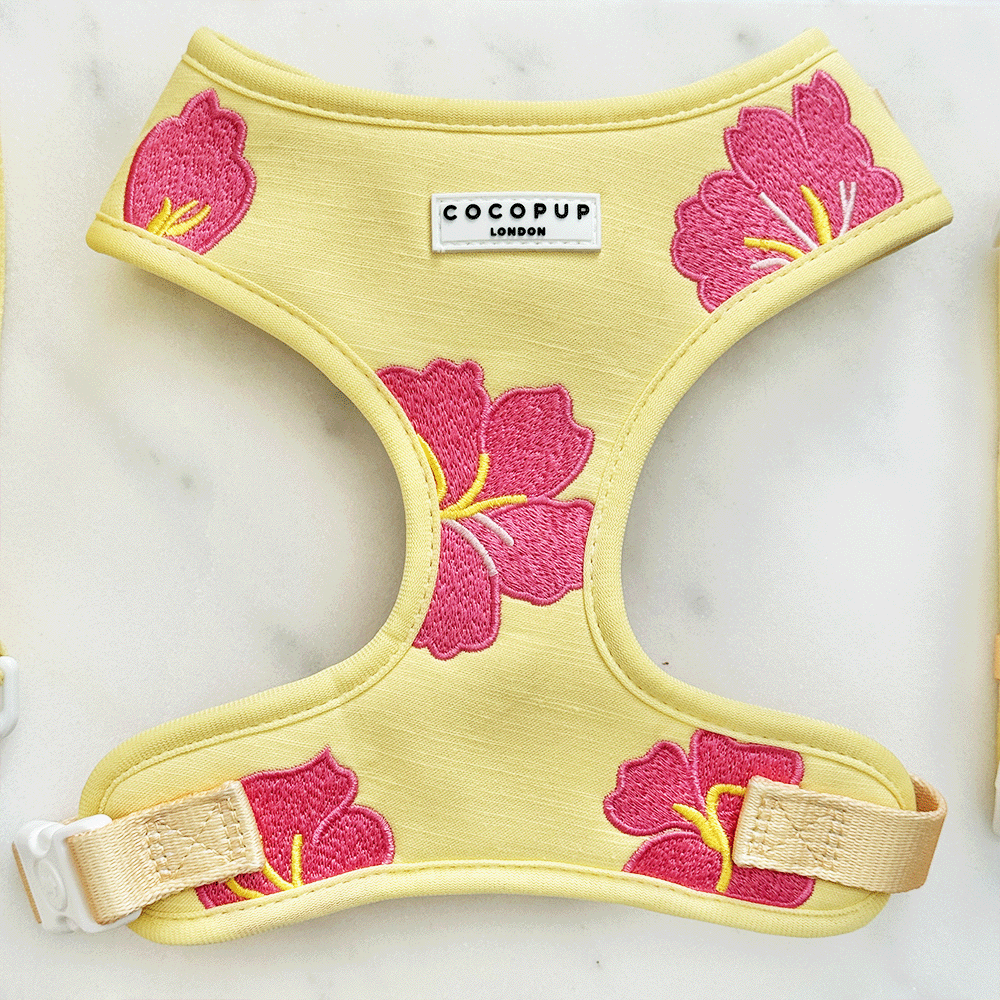 Pink Hibiscus Adjustable Neck HARNESS