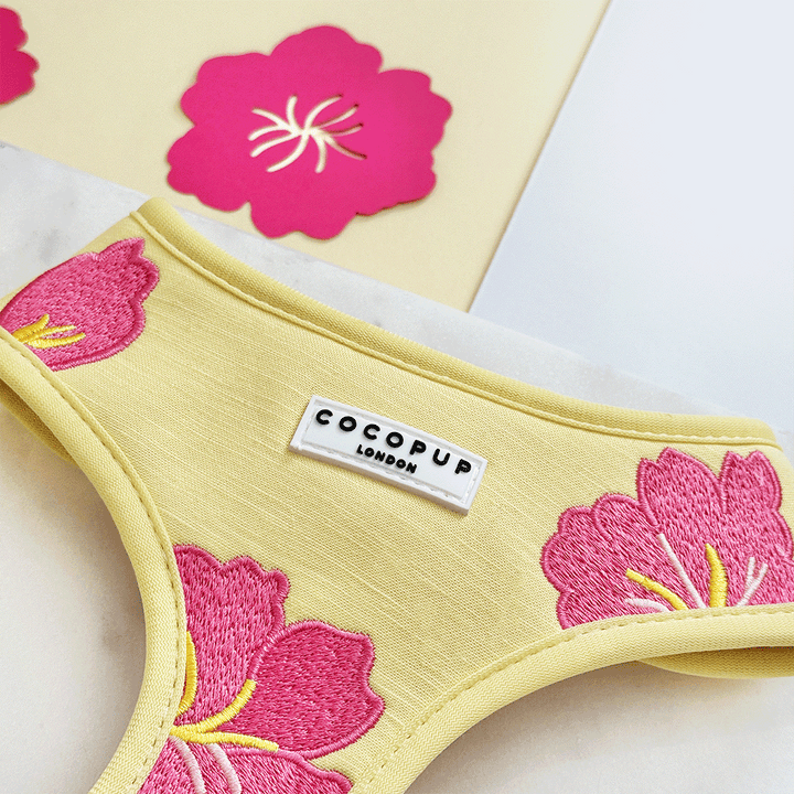 Pink Hibiscus Adjustable Neck HARNESS