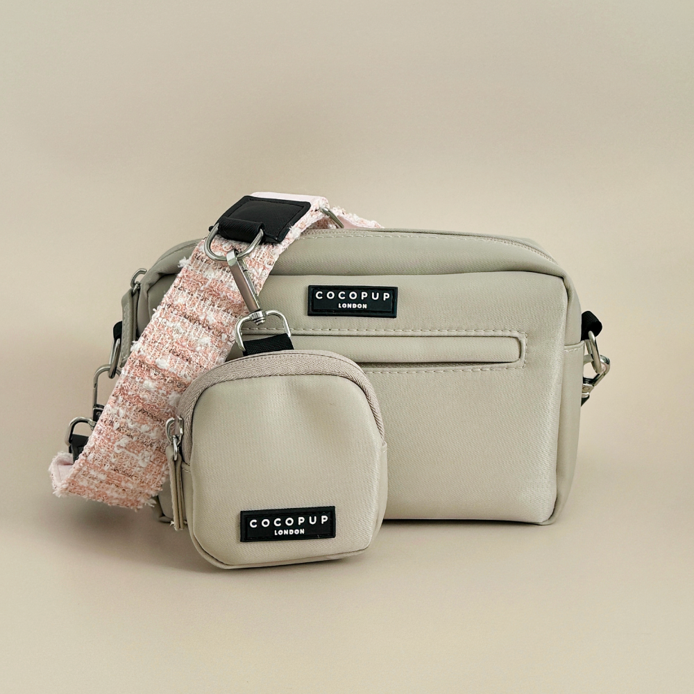 Dog Walking Bag Bundle - Pink Textured Tweed