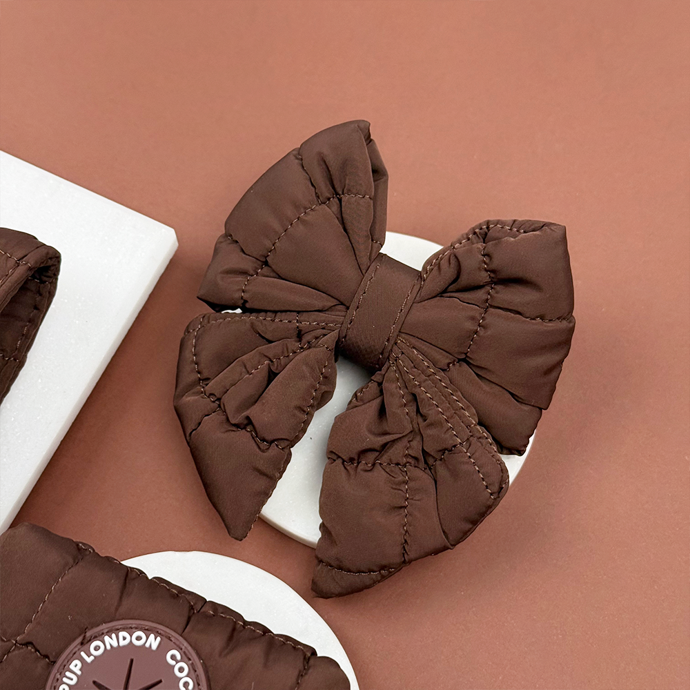 Espresso Quilted Sailor Bow Tie