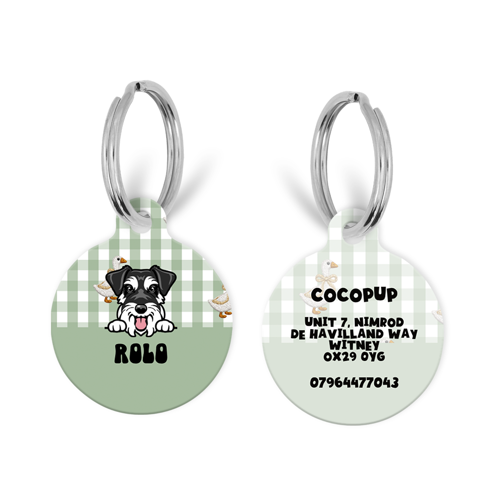 Personalised Dog Cartoon ID Tag - Silly Goose