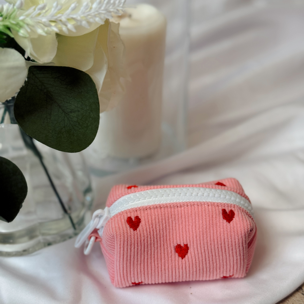 Pink Heartstrings Cord Poop Bag Holder