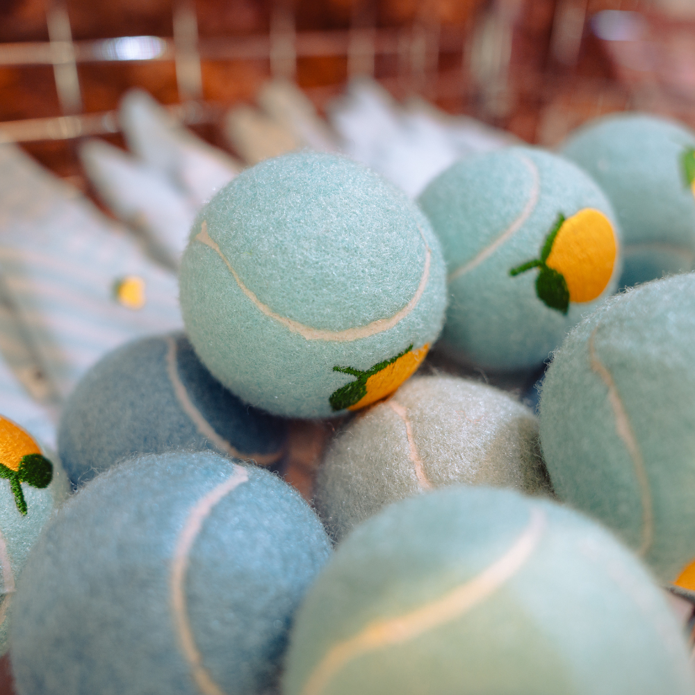 Embroidered Tennis Ball - Lemon